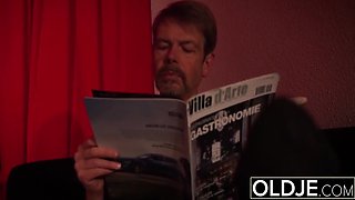 Beauty Teen 18+ Sucks The Cock Of Stepgrandpa And Fucks Him Hardcore
