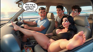 Stepmother's Secret Weekend Passion at the Beach Chalet (ai Generated)