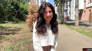 Katty West Lost Game Cumwalk - Public Blowjob Facial with Stranger Guy