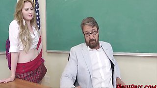 Britney Light In Pretty Blonde Teen Fucks Her Favorite Black Teacher