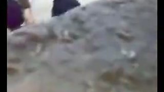 Cocky friend fucks his drunk curvy Latina girlfriend in the restroom