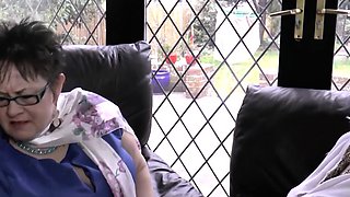 Two horny cougars use the electrician