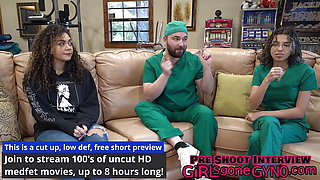 Male Doctor Walks In On Fully Naked Female Patient To Give A Second Opinion To Female Colleague EXCLUSIVELY At GirlsGoneGynoCom