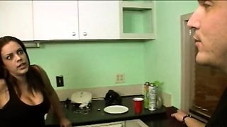 Teen babe Katie Cummings is pissed off at Johnny when he