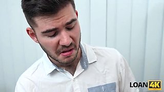 Naughty Czech Wife Fucks Loan Manager in Front of Husband - Hot Office Cuckold Sex