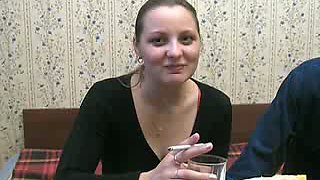 Really voracious and drunk Russian bitch gets poked mish