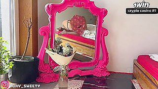 Caught My Shy Stepsister Masturbating In Black Lingerie She Deepthroated My Monster Cock, Gave Me A Footjob & Swallowed My Load!