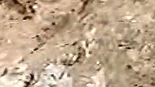 Horny Redhead Babe Fingers Pussy on Wild Beach