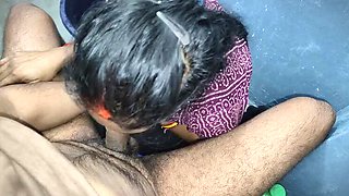 Desi stepsister xshika sucks big Indian cock in bathroom till cum in mouth