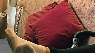 Sheela Sinner Feetworship Dirty White Socks