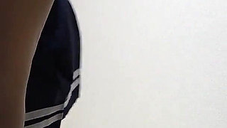 Only Japanese Girl's Apartment, Braless Apron Style Miniskirt Student Uniform, Micro Thong, Slender Cute Girl Cleaning Apartment