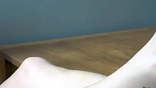 Leather-tied and Dripping Locked in Foot Worship Bondage