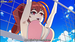 girls have threesomes on the beach and get a big fuck (BlazBlue) (sub espa&ntilde;ol)