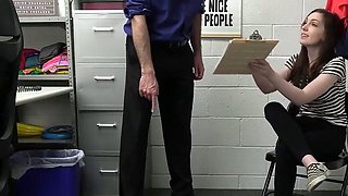 Busty teen vlogger gets harsh fuckfest in office