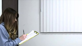 Perv doc horny for teen pussy at his office