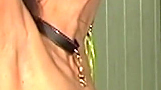Mature Brunette MILF Bound with Weighted Nipple Clamps