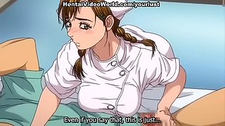 Megs busty anime nurse gives sensual blowjob to one patient