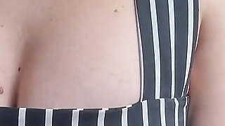 Pregnant Teen Slut Showing off in the Uber