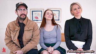 Landscaper anal fucks stepmom and stepdaughter