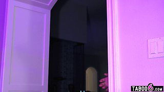 Stepson fucks mature stepmom in a tent