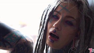 Anuskatzz Pounds Her Tattooed Ass with Giant Dildo