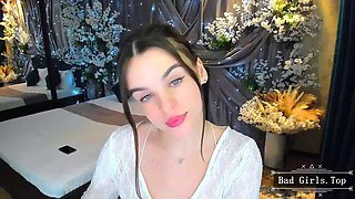 Skinny Brunette Teen Flaunts Small Tits and Big Booty