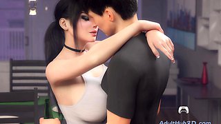 3D Asian Big Ass Babe Fucked by BBC and Studs Hard
