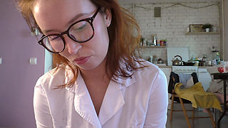 Sexy Nurse Nikky Makes Great Blowjob and Titjob Therapy for the Patient for Huge Cum