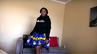 African goddess pleasing a huge white cock