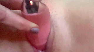 Licking Tongue Vibrator on My Swollen Clit Orgasm