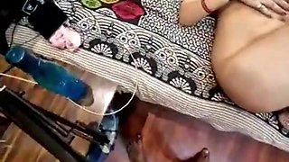 Sensual indian beauty shares intimate homemade passion at home