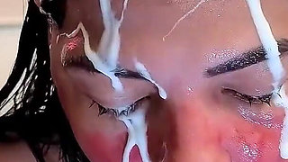 As I Swallow Your Cock, My Mouth Gets Wet and Semen Explodes on My Face