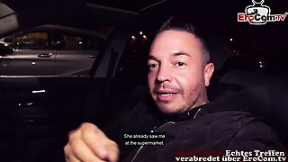 German Turkish Mom with big boobs seduced outdoor casting