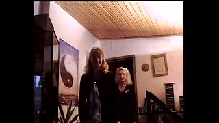 German Blonde MILF Drains Cock in Hardcore Threesome