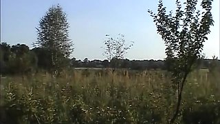 older non-professional farmed doxy toying with vegetables and fruit