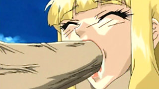 Virgin hentai Princess sucking and fucking monster cock