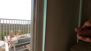 Silvercouple69s Bikini Cougar Teases Passersby on Balcony