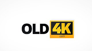 OLD4K. Beauty polishes boyfriends old manhood
