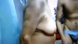 Amateur Asian Granny Webcam Show with Young Boy