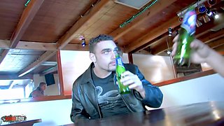 Cute chubby waitress assfucked by 2 brutes in a bar - MMM100