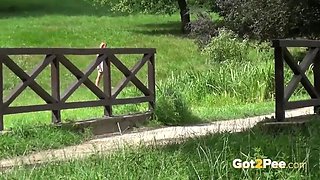 Reality Public Pissing For Stunning Redhead