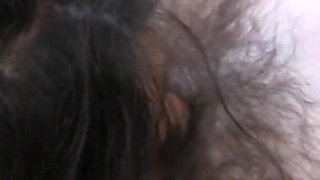 Pretty super hairy dom and sub lick pussy and pits