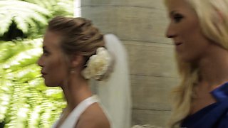 Sexy blonde bride Nicole Aniston fucking