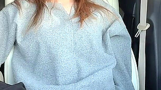 Married Woman Reaches Orgasm in the Car During Work