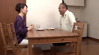 Perverted stepfather seduced an innocent japanese schoolgirl while his wife was out of town