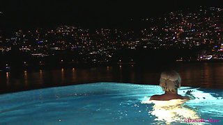 Couple Go for Late Skinny Dip Fondle
