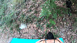 Anal Pleasure for Both Wife and Husband Gets Pegged with Her Strapon Outdoor Creampie Adventure