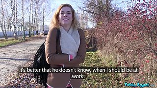 Lost Blond Blowing Penis For Cash 1 - Public Agent