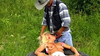 Piss Drenched Blonde Fisted Outdoors - Dripping Cum Cleanup