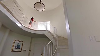 Naughty baby sitter Addison Ryder is going to sit on her boss' cock too